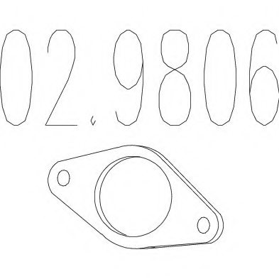 MTS 02.9806 Gasket, exhaust pipe